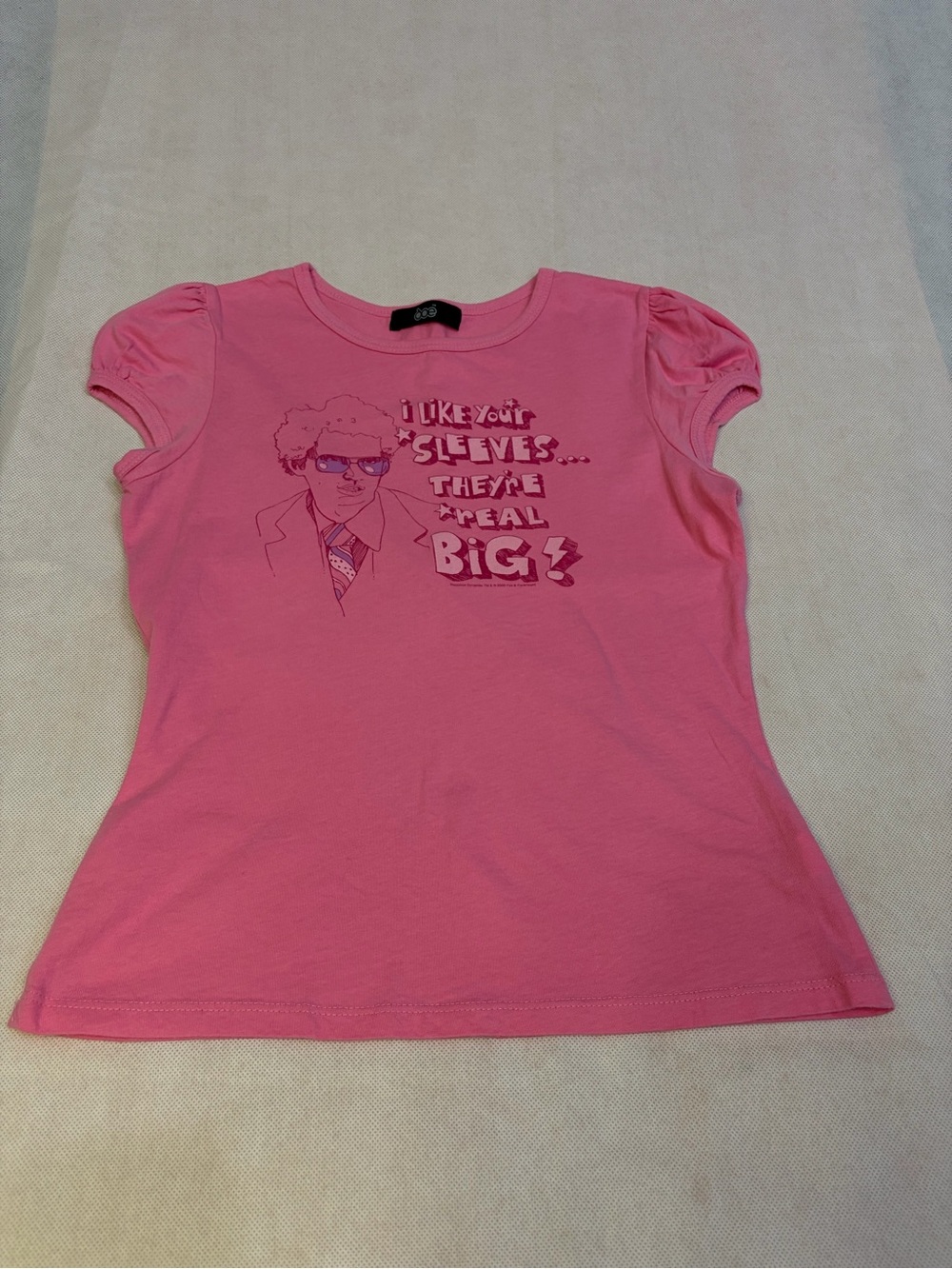 Girls' Puff-Sleeve Graphic Tee in Pink